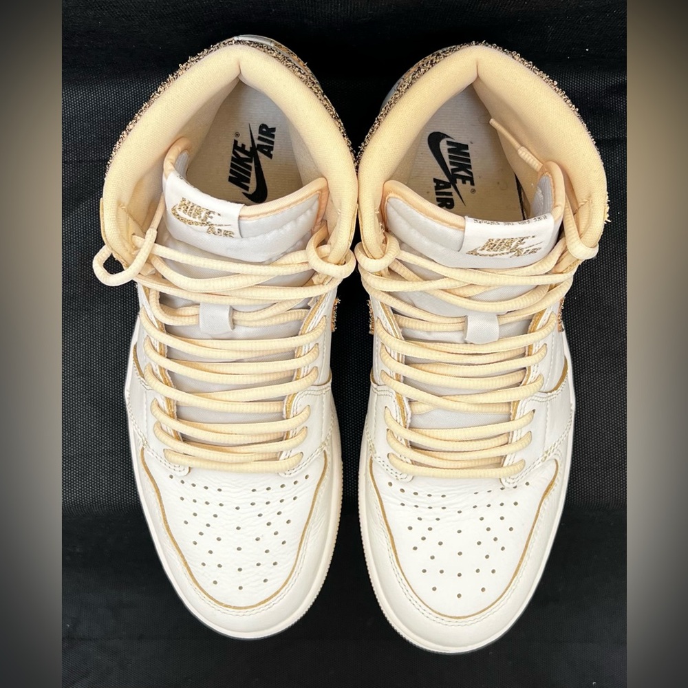 Jordan 1 Retro High OG Men's Sail Craft Vibrations Of Naija Sneakers FD8631-100 - Picture 6 of 8